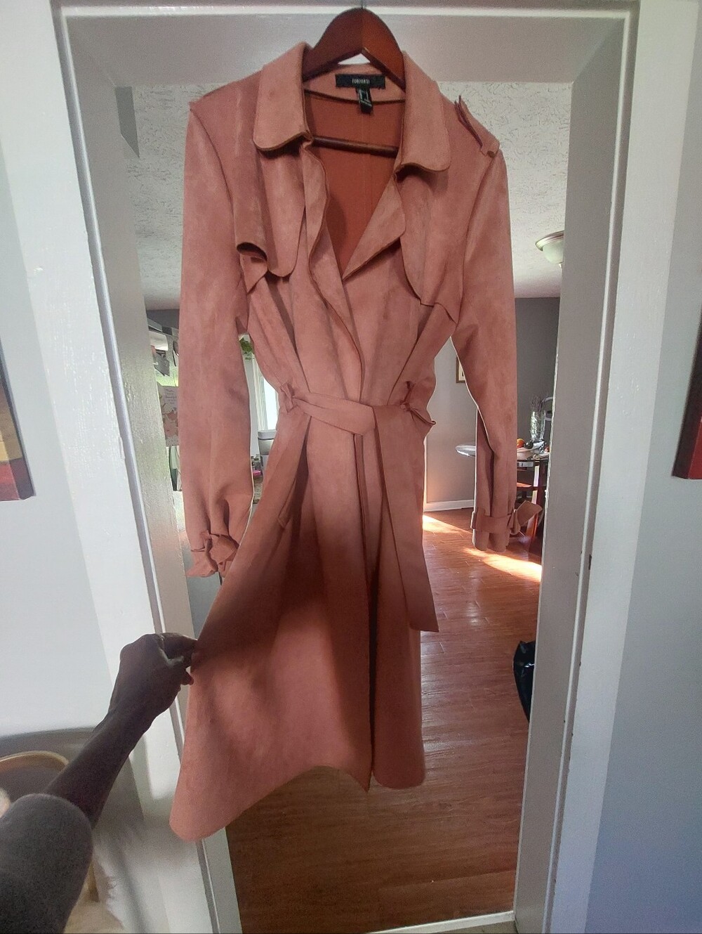 Forever 21 Dusty Rose Light Weight Trench Coat